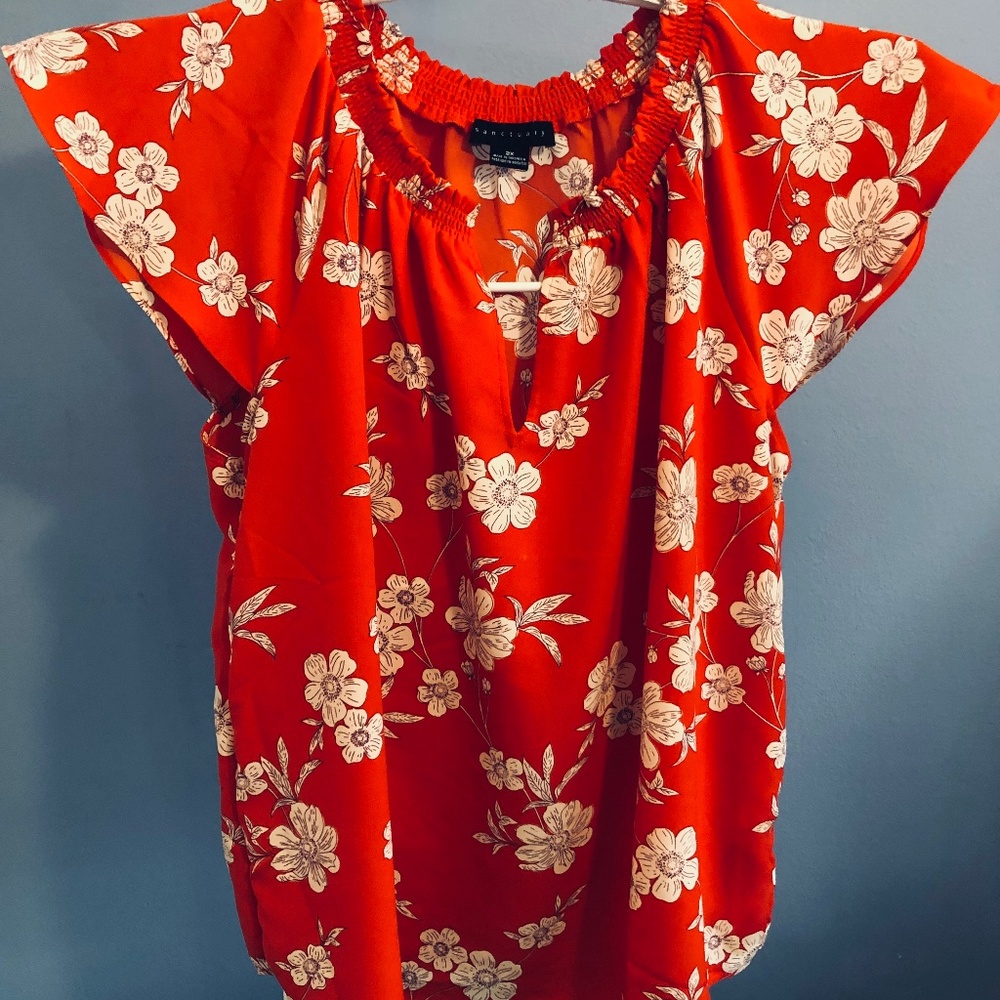 Sanctuary 2X silky casual blouse